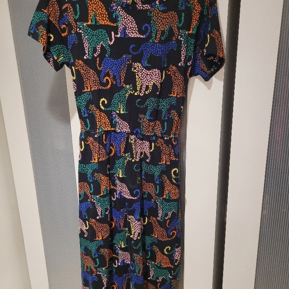 Colorful Leopard Print Dress